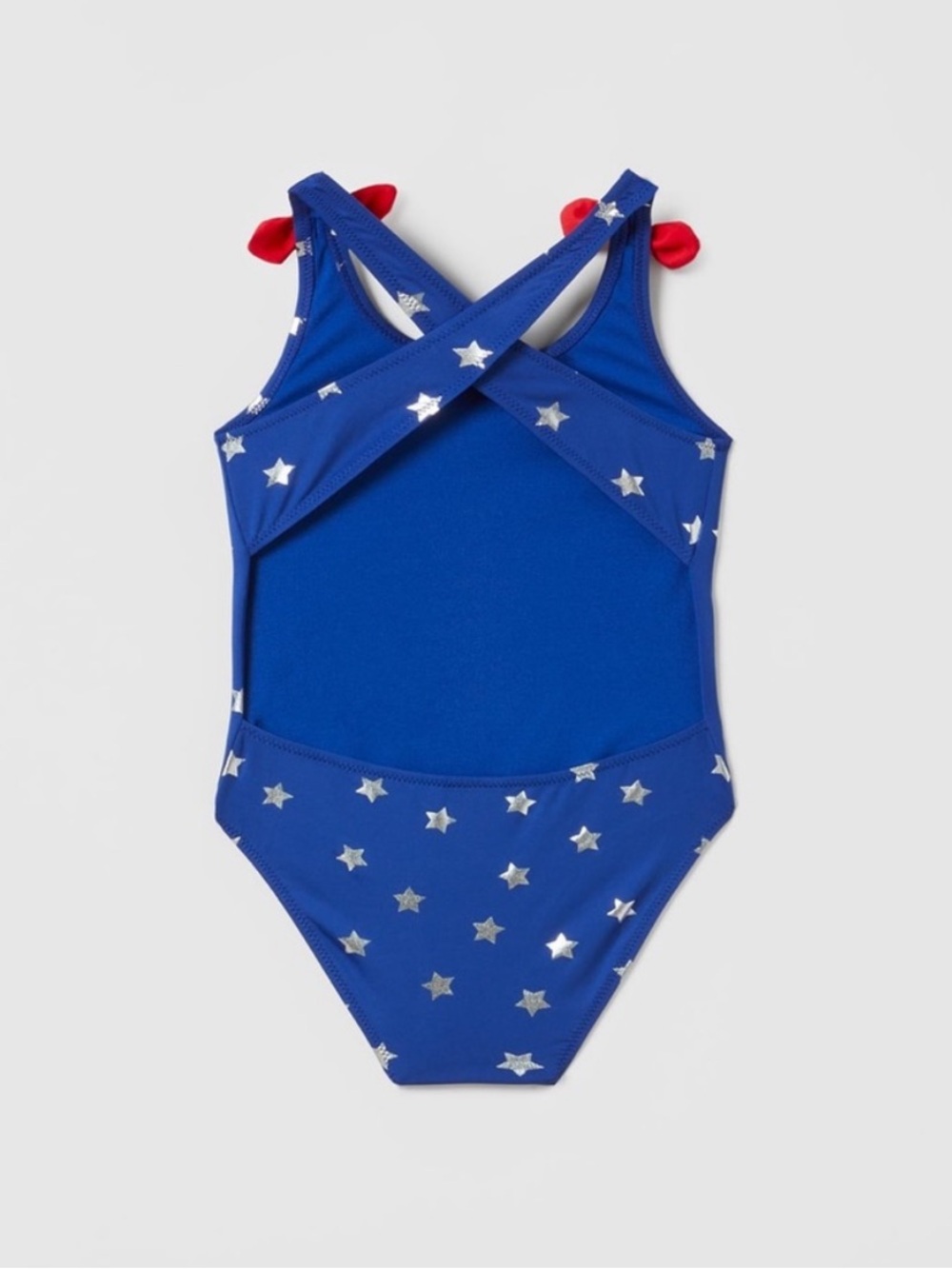 NWOT ZARA Kids Star One-Piece Swimsuit With Red Bow Straps - Picture 2 of 4